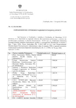 Treść zawiadomienia