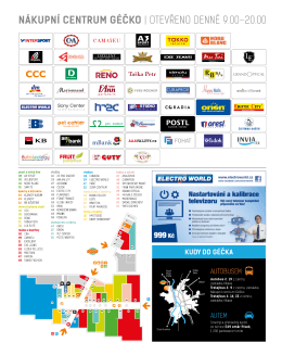 NÁKUPNÍ CENTRUM GÉČKU | OTEVŘENO DENNĚ DDU—20.00