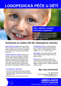 LOGOPEDICK&Aacute; P&Eacute;ČEU D