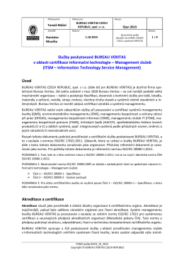 Služby poskytované BVQI v oblasti certifikací ISO 9000/QS-9000