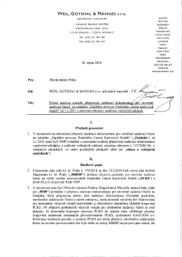 Právní analýza souladu zadávací dokumentace s předpisy