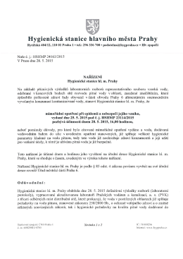 HS - ukončení nařízení
