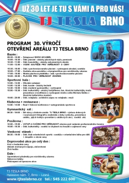 Ofici&aacute;ln&iacute; program - Karate TJ Tesla Brno