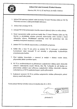 Jednací řád valné hromady T] Sokol Všemina
