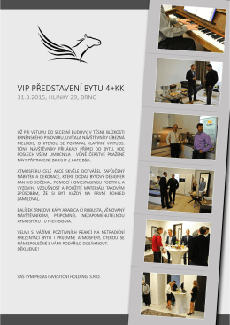 VIP PŘEDSTAVEN&Iacute; BYTU 4+KK - Pegas investičn&iacute; holding