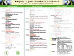 Program IX. jarní interaktivní konference