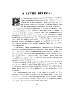 Pověst o ryt&iacute;ři Belkovi