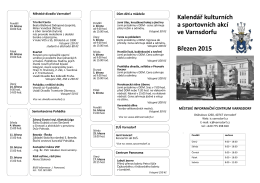 Kalendář kulturních a sportovních akcí ve Varnsdorfu - kct