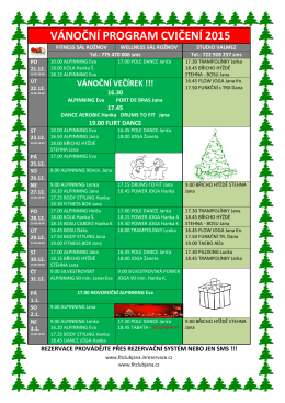 vánoční program cvičení 2015 v pdf