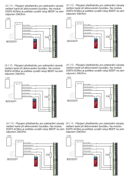 LR-l lO - Připojení předřadníku pro odstranění