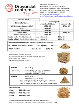 Ceník palivového dřeva - Dřevařské centrum sro | Fajn dřevo