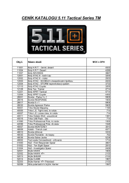 CENÍK KATALOGU 5.11 Tactical Series TM