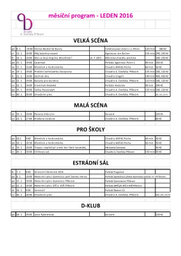 program leden 2016