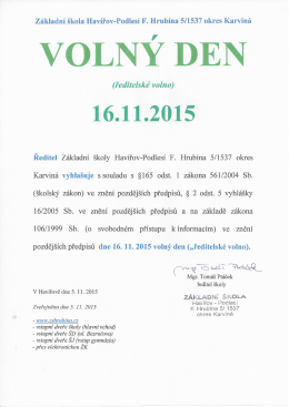 VOLNÝ DEN