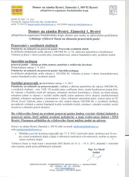 Domov na z&aacute;mku Bystr&eacute;, Z&aacute;meck&aacute; 1, 569 92 Bystr&eacute;