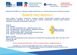 “ŠANCE PRO ROZVOJ”