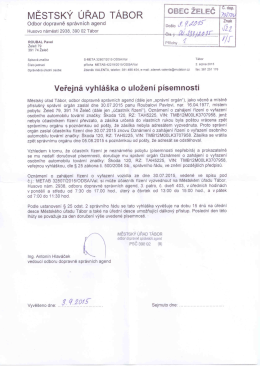 MESTSKY URAD TABOR OBEC ZELEČ mi,