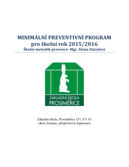 Minimální preventivní program 2015/2016