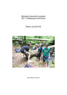 Prevence rizikového chování Minimální preventivní program 2015/16