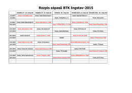 Rozpis zápasů BTK Ingstav-2015