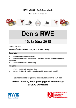 Pozvánka na Den S RWE