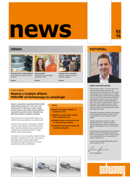 Schwanog NEWS 2/15 - Schwanog Siegfried Güntert GmbH