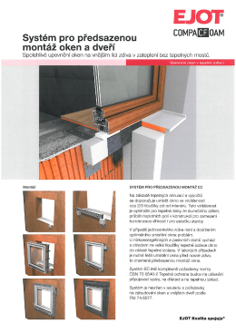 Syst&eacute;m pro předsazenou mont&aacute;ž oken a dveř&iacute;