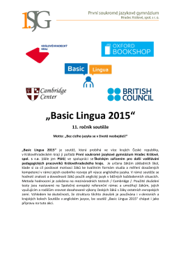 Propozice soutěže Basic Lingua