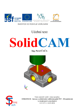Ukázka učebnice SolidCAM - Střední odborná škola a Střední