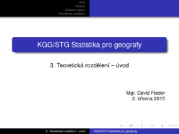 KGG/STG Statistika pro geografy