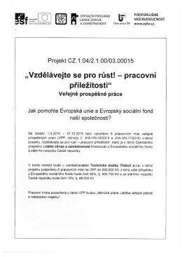 Operační program - Lidské zdroje a zaměstnanost
