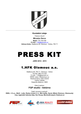 PRESS KIT - 1. HFK Olomouc