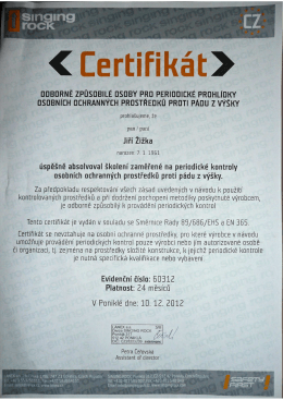 Certifik&aacute;t na kontroly