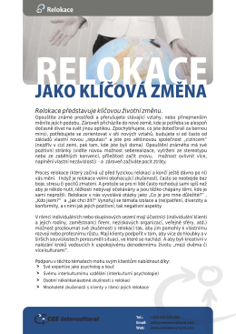 Relokace jako klíčová životní změna