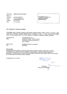 spis` m: STAVMANO P f` V řizu`e: Jarmila Rubešova „ `O Is.ro