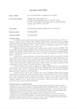 STANOVY SOUTĚŽE - Dobr&yacute; den s Kur&yacute;rem
