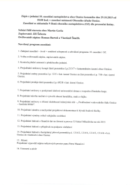Z&aacute;pis z 10. zased&aacute;n&iacute; 29.10. 2015