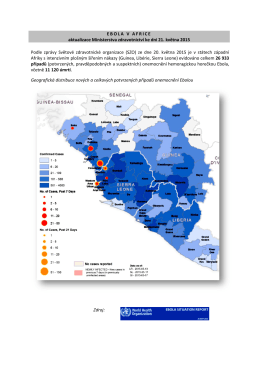 Ebola v Africe aktualizace MZČR ke dni 21. květen 2015