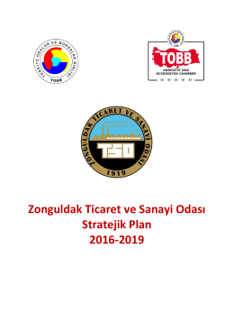 Zonguldak Ticaret ve Sanayi Odası Stratejik Plan 2016-2019