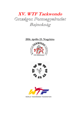 XV. WTF Taekwondo Országos Formagyakorlat Bajnokság