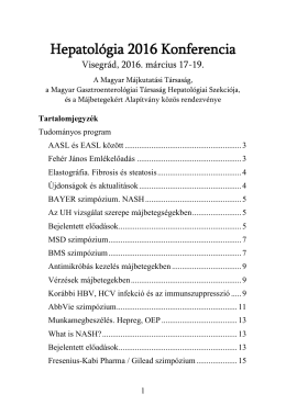 Hepatológia 2016 Konferencia