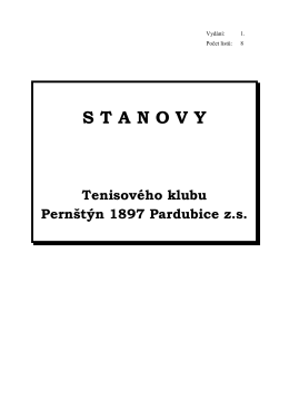 Stanovy 2016 - TK Pernštýn 1897