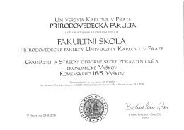 Fakultativní škola Přírodovědecké fakulty Karlovy University