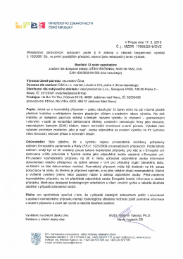 ozn&aacute;men&iacute; Ministerstva zdravotnictv&iacute; ČR ve form&aacute;tu pdf