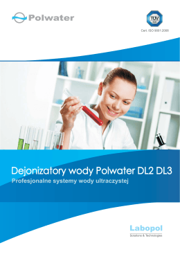 Dejonizatory wody Polwater DL2 DL3