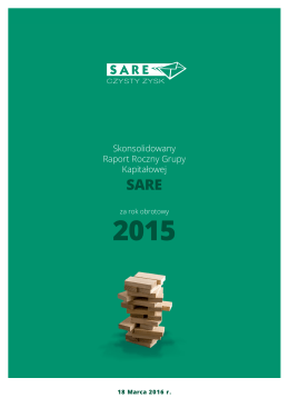 SARE raport roczny skonsolidowany 2015
