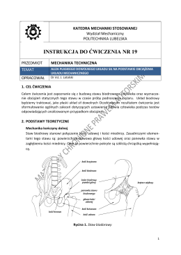 instrukcja do ćwiczenia nr 19 - Katedra Mechaniki Stosowanej