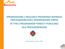 Programu Rozwoju Przedsiębiorczości Dzierżoniowa