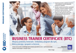 Business Trainer Certificate