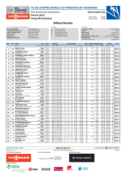 SF WC Planica 2016 - Results 3rd Competition
